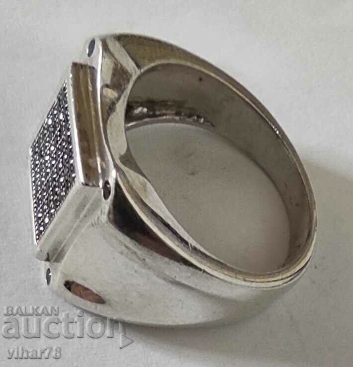 WOMEN'S SILVER RING WITH FORGED ONYS with price 159.99 BGN | € 81.80 WOMEN'S SILVER RING WITH FORGED ONYS with price 159.99 BGN | € 81.80