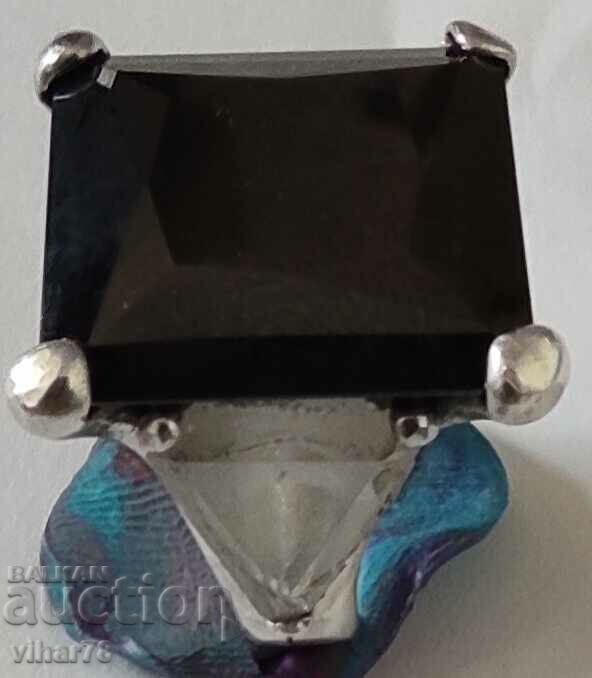 WOMEN'S SILVER RING WITH BLACK ONYX with price 139.99 BGN | € 71.58 WOMEN'S SILVER RING WITH BLACK ONYX with price 139.99 BGN | € 71.58