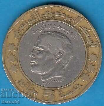 5 динара 2002, Тунис