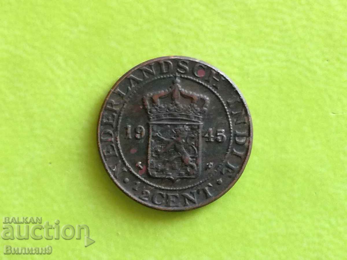 1/2 cent 1945 Indiile de Est Olandeze