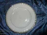 porcelain plate with 3 gold rims