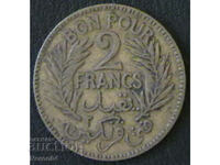 2 franci 1921, Tunisia
