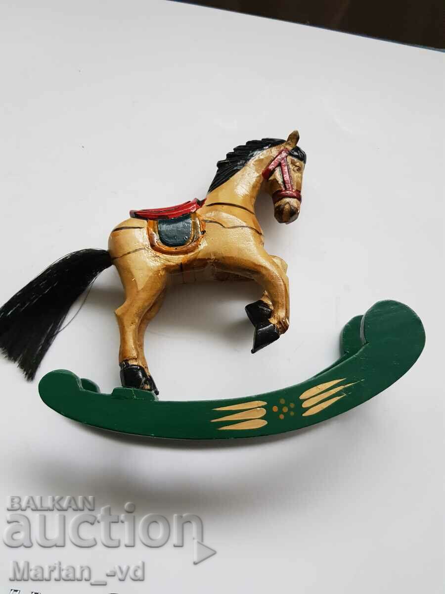 Delivery of Old wooden horse toy figure carving Delivery of Old wooden horse toy figure carving