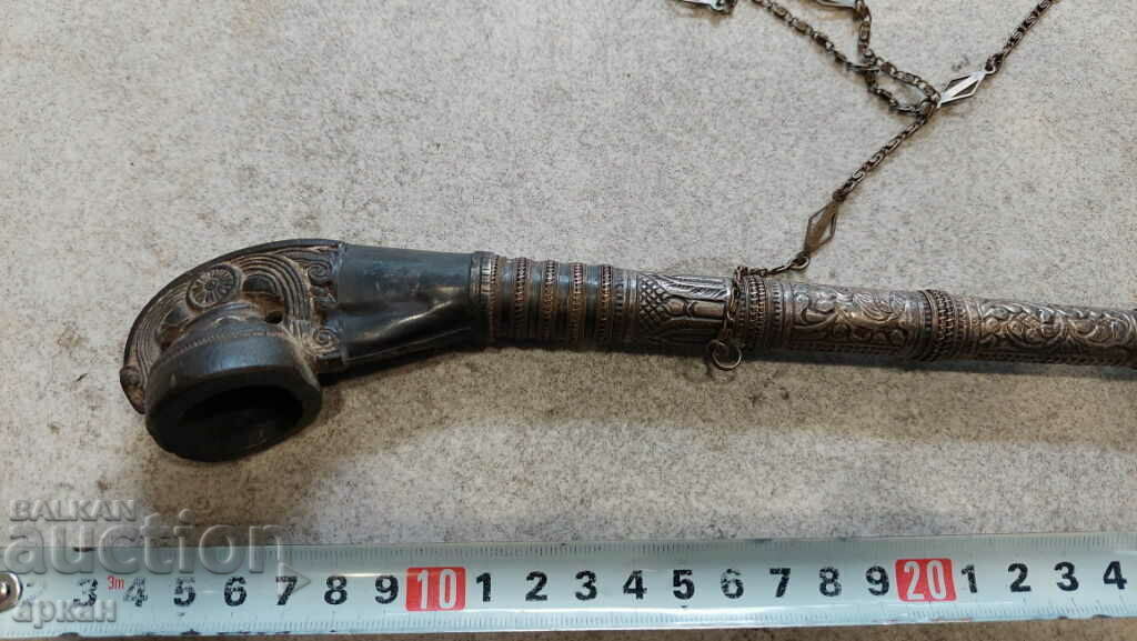 Delivery of Ottoman Empire - silver cigarette, hookah for opium XIX century