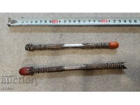 Tigari de argint cu chihlimbar - Imperiul Otoman secolul XIX - 2 buc