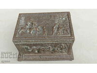 Embossed jewelry box - late 19th century France