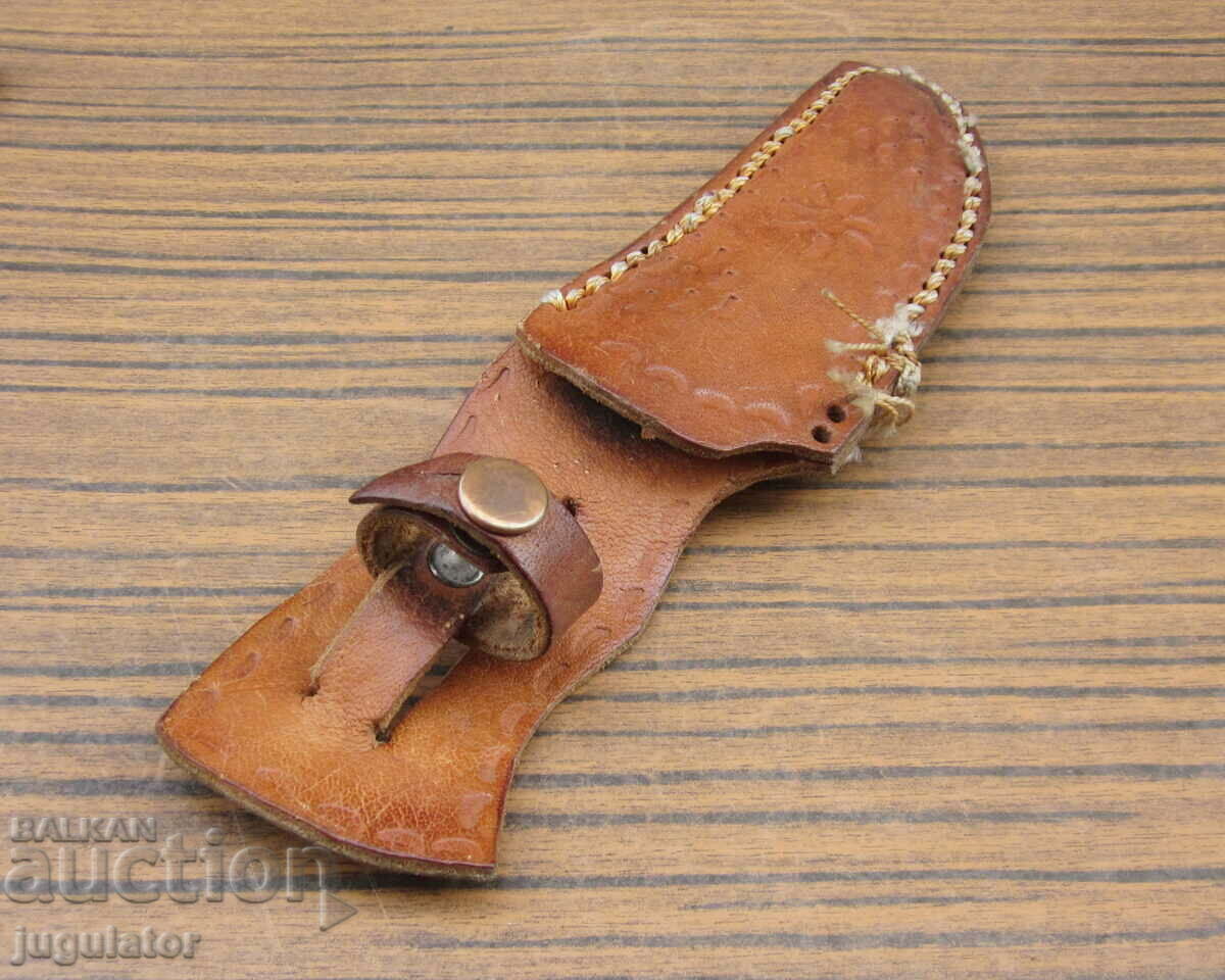 old leather knife sheath with price 10.00 BGN | € 5.11 old leather knife sheath with price 10.00 BGN | € 5.11