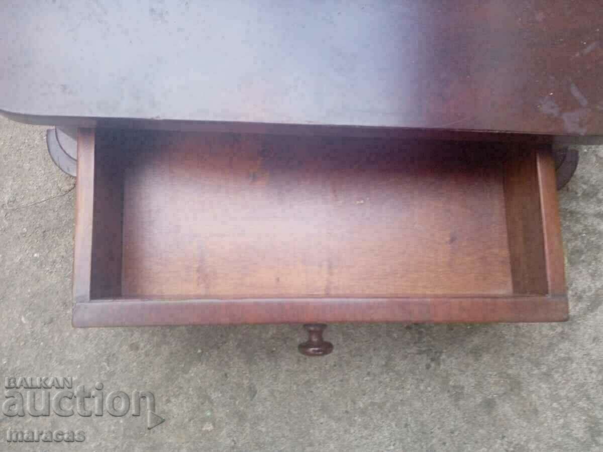Old wooden dressing table with mirror with price 75.00 BGN | € 38.35