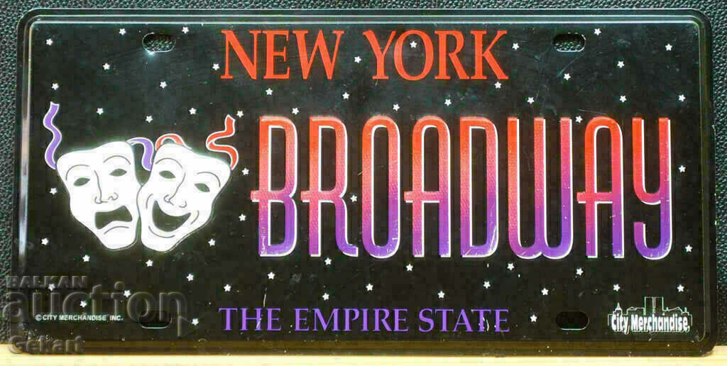 Μεταλλική πινακίδα NEW YORK BROADWAY Κωμωδία