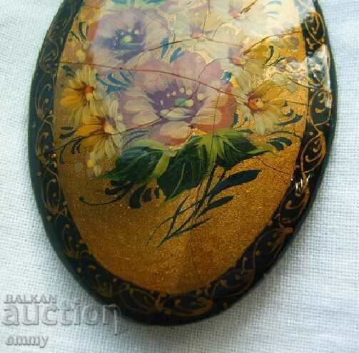 Аукцион Брошка руска ръчно рисувана, СССР 1993, забележки Аукцион Брошка руска ръчно рисувана, СССР 1993, забележки