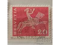 timbru poștal - Elveția, Poștaș, 1963
