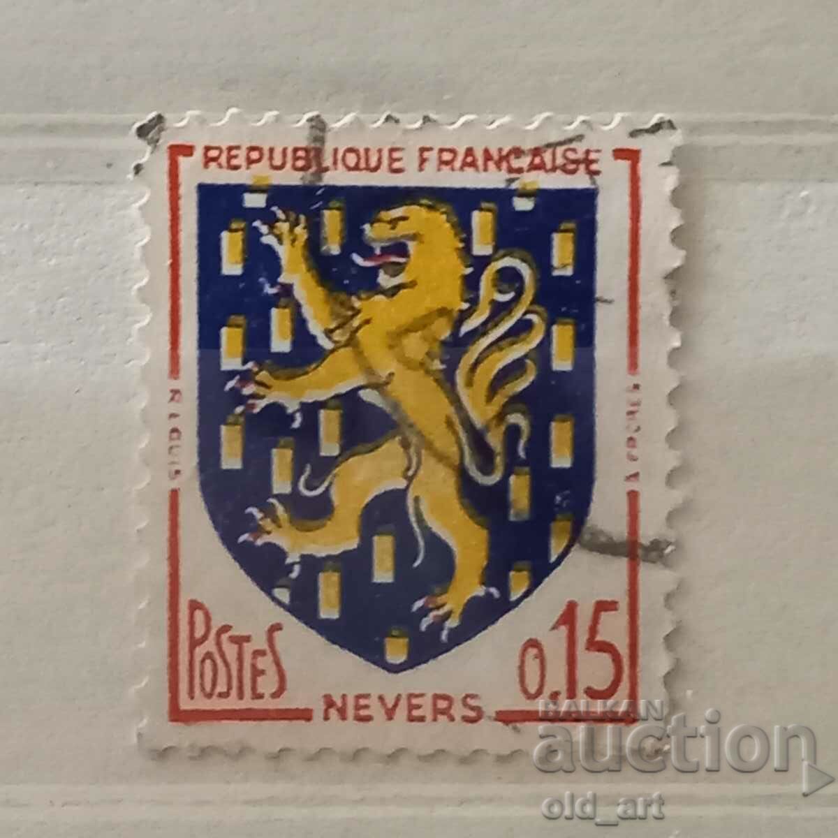 Γραμματόσημο - Γαλλία, Οικόσημα, Herald.animals, 1962