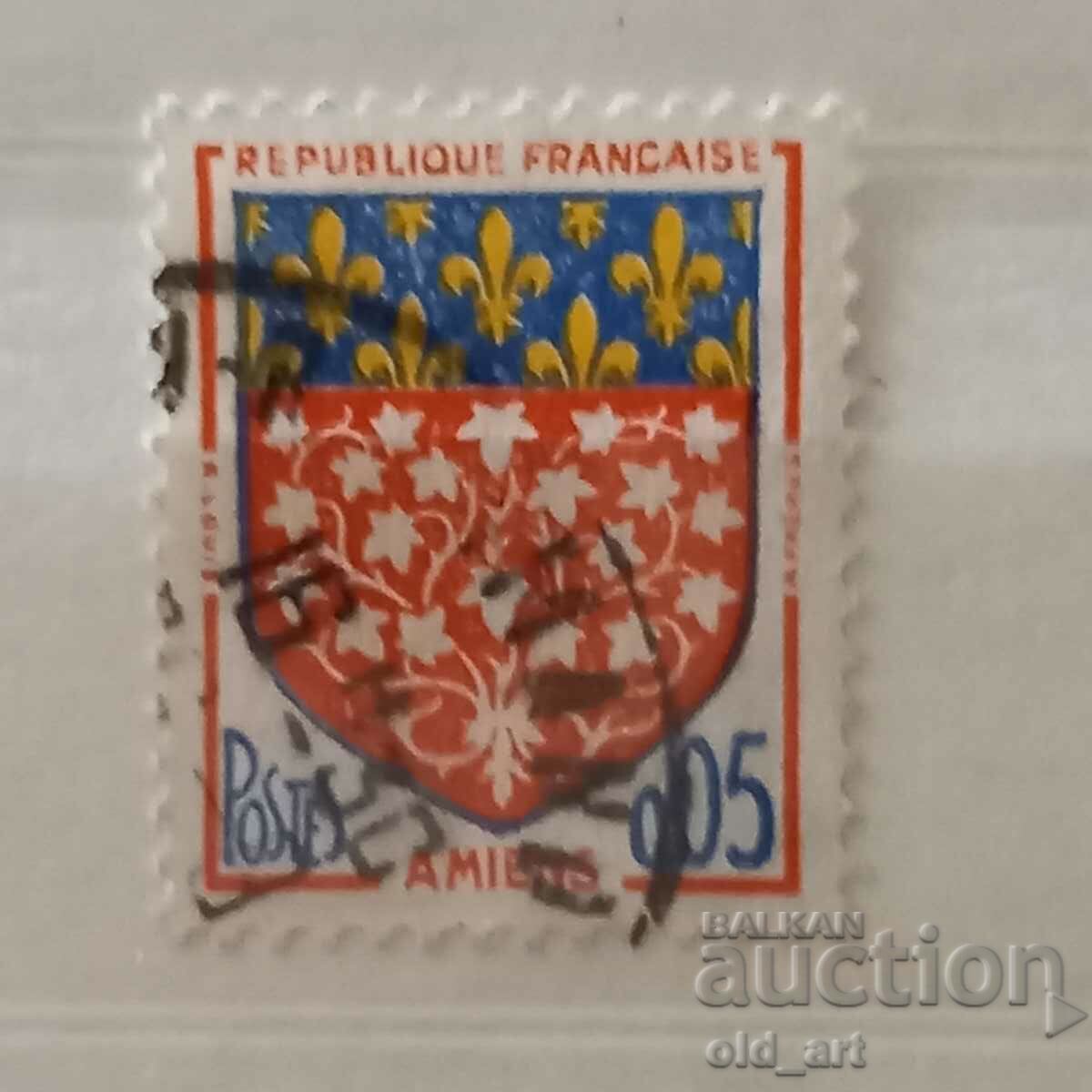 Marca poștală - Franța, Stema, 1962
