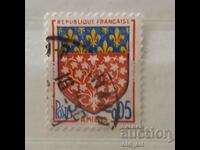 Postage stamp - France, Coat of arms, 1962