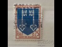 Postage stamp - France, Coat of arms, 1966