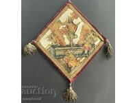 1580 Religious painting Resurrection silk tinsel circa 1850