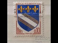Postage stamp - France, Coat of arms, 1963