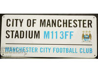 FOOTBALL Metal Sign MANCHESTER CITY F.C. UK