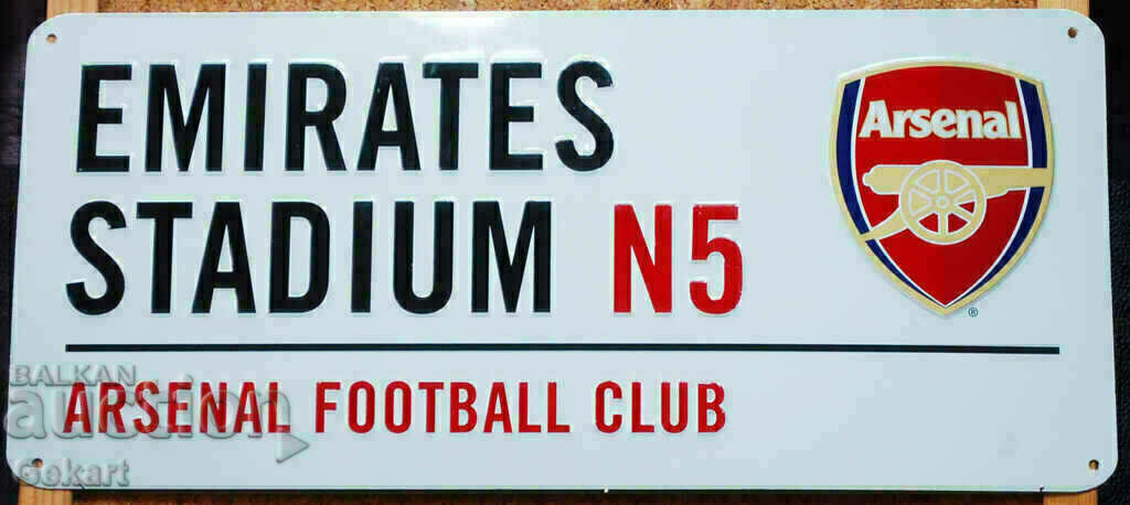 FOOTBALL Metal Sign ARSENAL F.C. Ηνωμένο Βασίλειο