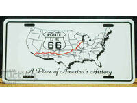 Metal Sign ROUTE 66 US A Piece of American's History