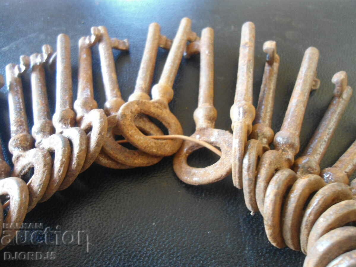 Auction Lot of old forged keys, 50 pieces Auction Lot of old forged keys, 50 pieces