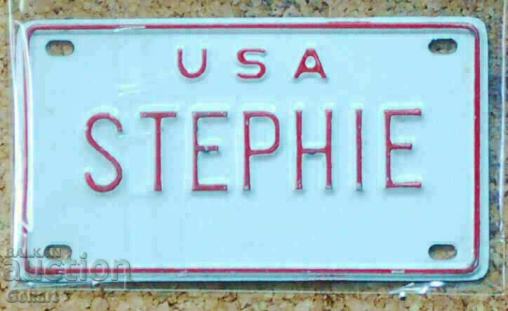 Μεταλλική πινακίδα ΗΠΑ STEPHIE