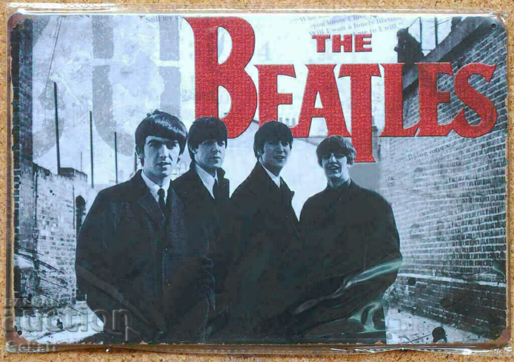 Metal Sign The BEATLES - Band