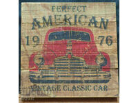 Дървена Табела Perfect AMERICAN 1976