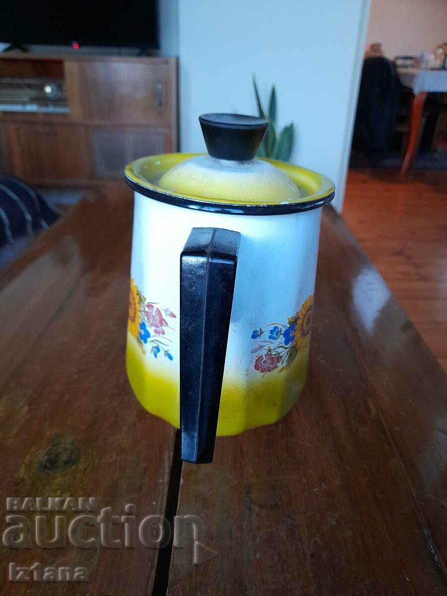 Delivery of Old enamel teapot Delivery of Old enamel teapot