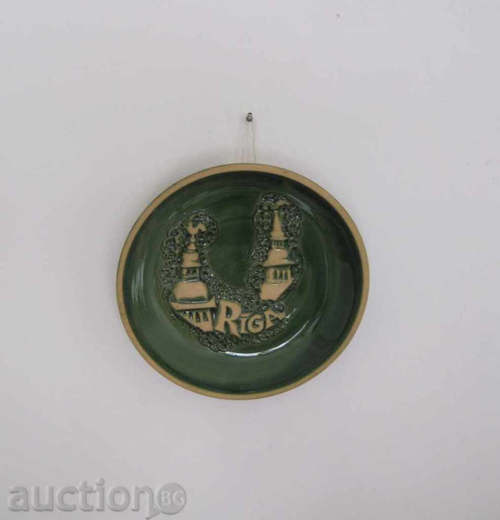 Auction Ceramic saucer, wall panel RIGA Auction Ceramic saucer, wall panel RIGA