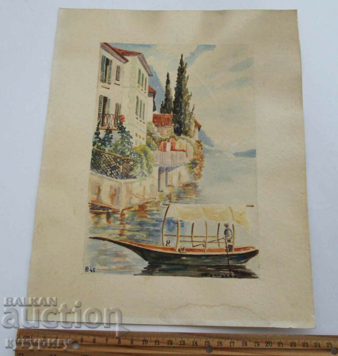 Old painting watercolor drawing landscape signed and dated - 7 Old painting watercolor drawing landscape signed and dated - 7