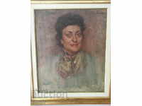 Картина "Дамски портрет" Илия Петров.Подписана.Идентификация
