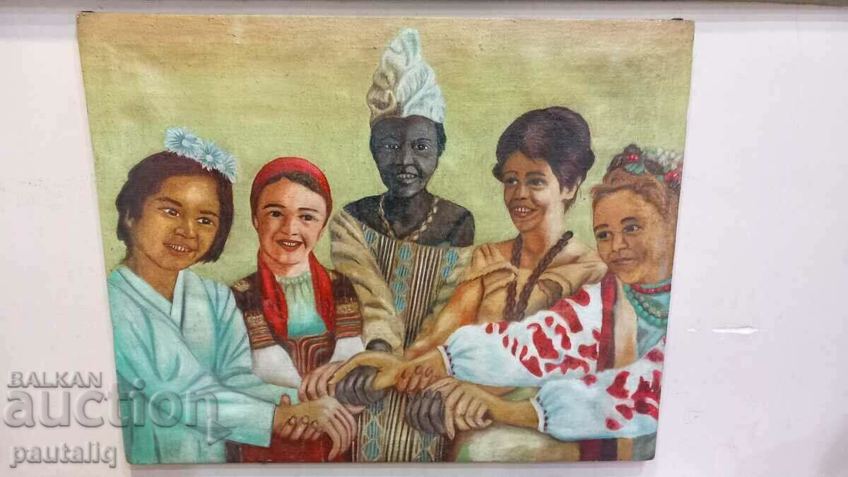 OIL PAINTING ON CANVAS - 1960s