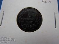 RS(50) Italy 2 Cent 1867 Rare