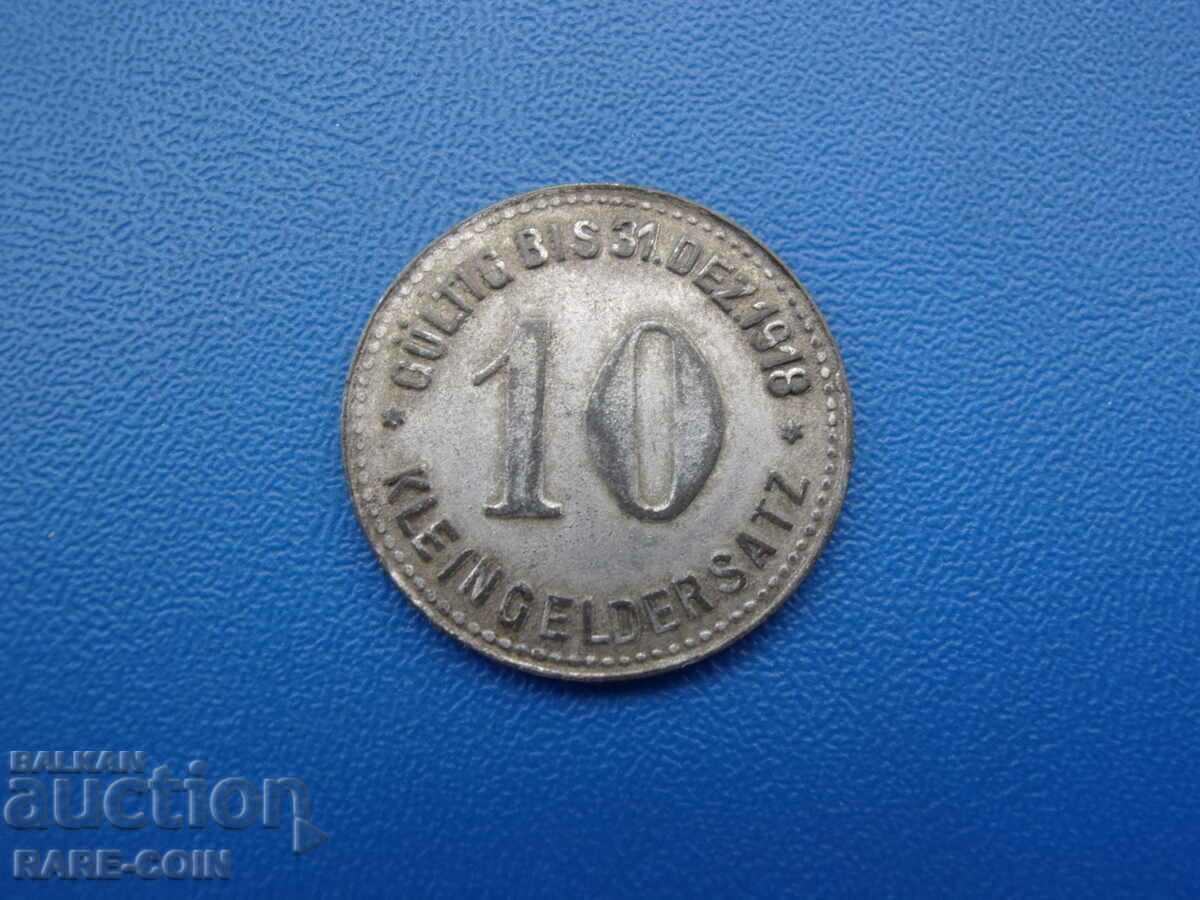 RS(50) Mettmann-Germania 10 Pfennig 1918 UNC Rare cu preț € 7.67 | 15.00 BGN RS(50) Mettmann-Germania 10 Pfennig 1918 UNC Rare cu preț € 7.67 | 15.00 BGN