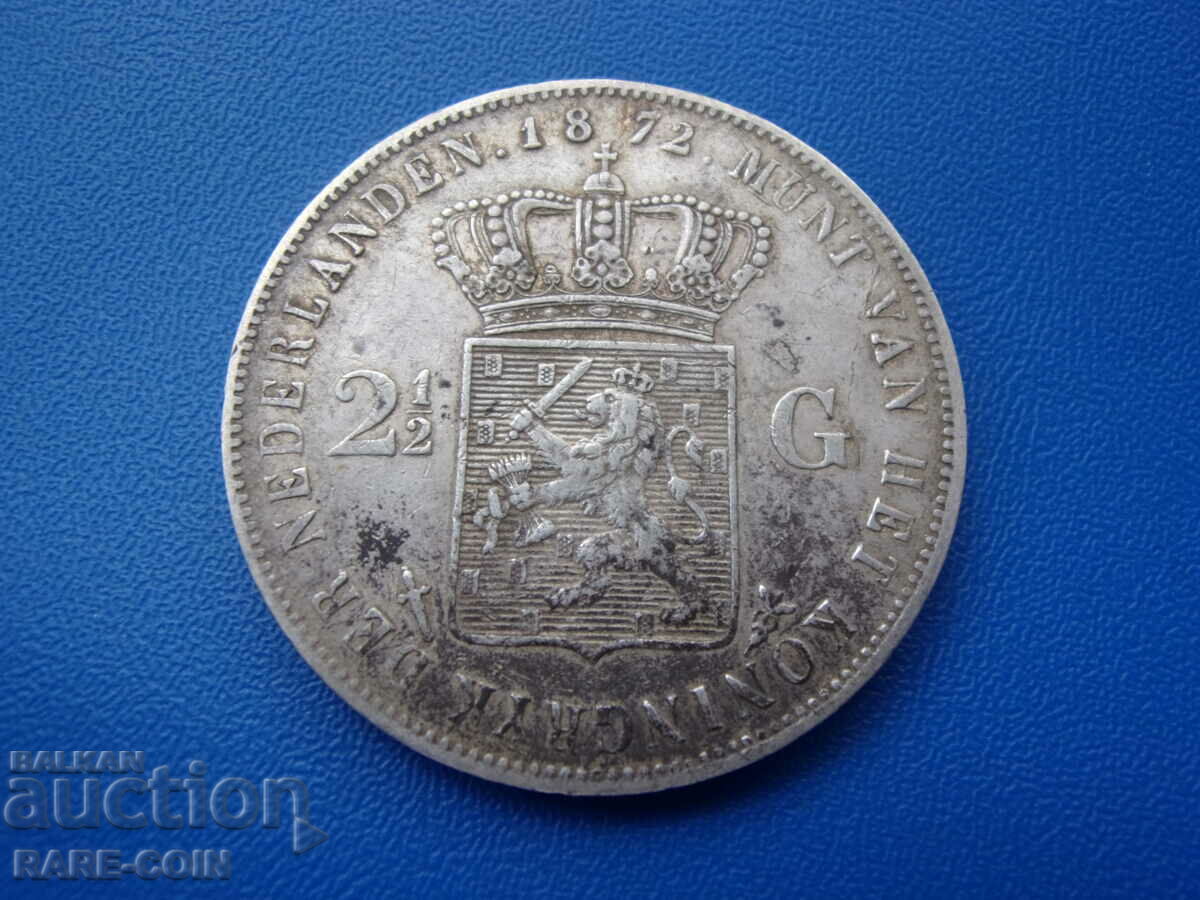 RS(50) Netherlands 1 Thaler - 2½ Gulden 1872 Rare with price € 69.02 | 134.99 BGN