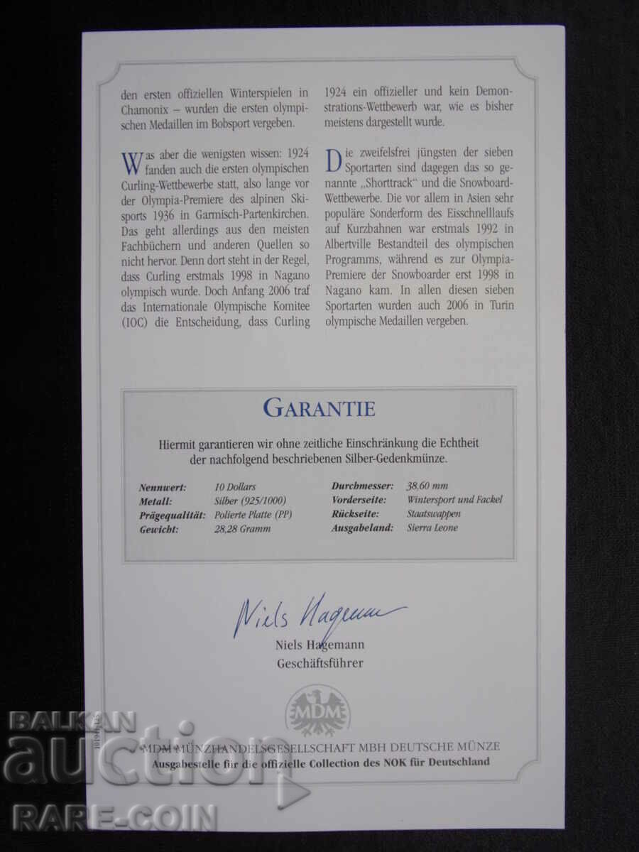 Доставка на RS(50)   Сиера Леоне 10 Долара 2006  UNC  PROOF  Rare