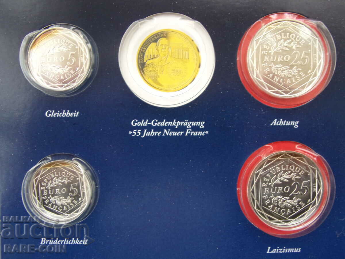 RS(50) Set Franta 3x5 Euro + 3x25 Euro 2013 UNC PROOF Rar - 6 RS(50) Set Franta 3x5 Euro + 3x25 Euro 2013 UNC PROOF Rar - 6