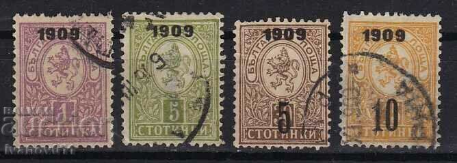 BULGARIA - STAMPS -LOT- 1909- KBM No. 75 - 78
