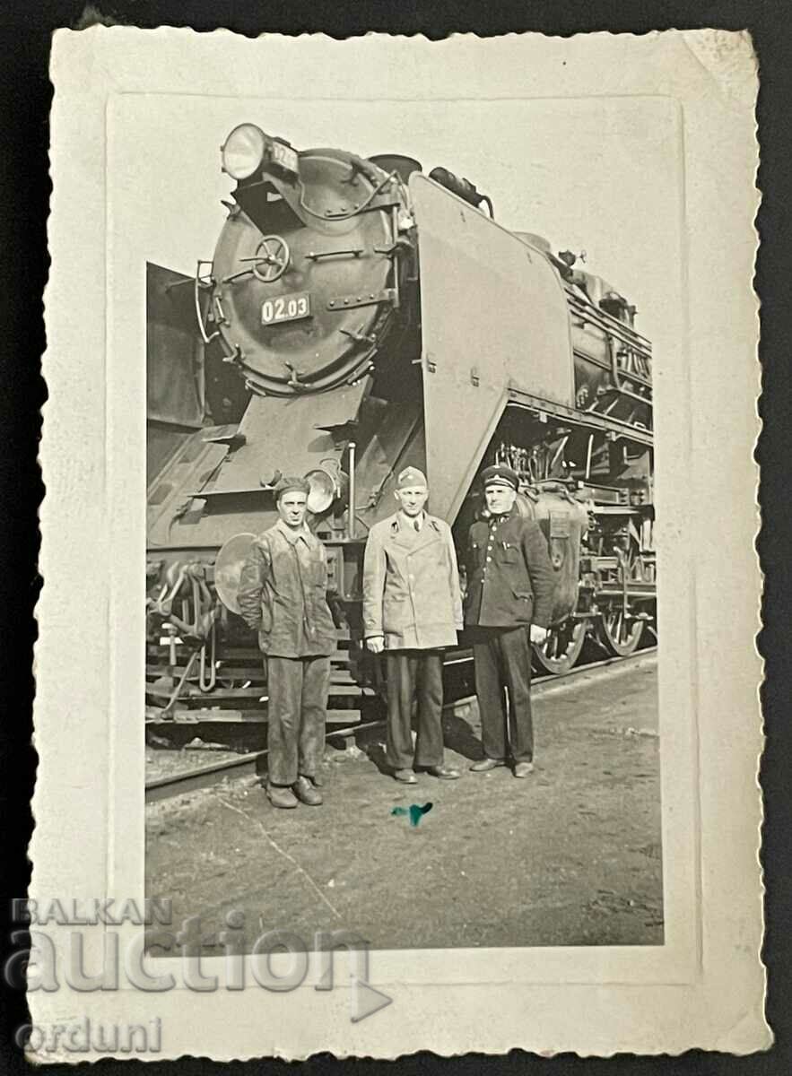 2814 Царство България влак локомотив депо София БДЖ 1940г.