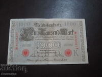1910 год 1000  марки Германия червен печат серия F