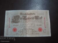 1910 1000 μάρκα Γερμανία κόκκινη σφραγίδα σειρά Β