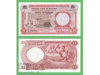 (¯`'•.¸ NIGERIA 1 pound 1967 UNC ¸.•'´¯)
