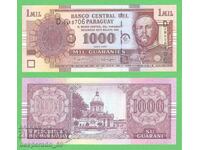 (¯`'•.¸ PARAGUAY 1000 guarani 2005 UNC ¸.•'´¯)