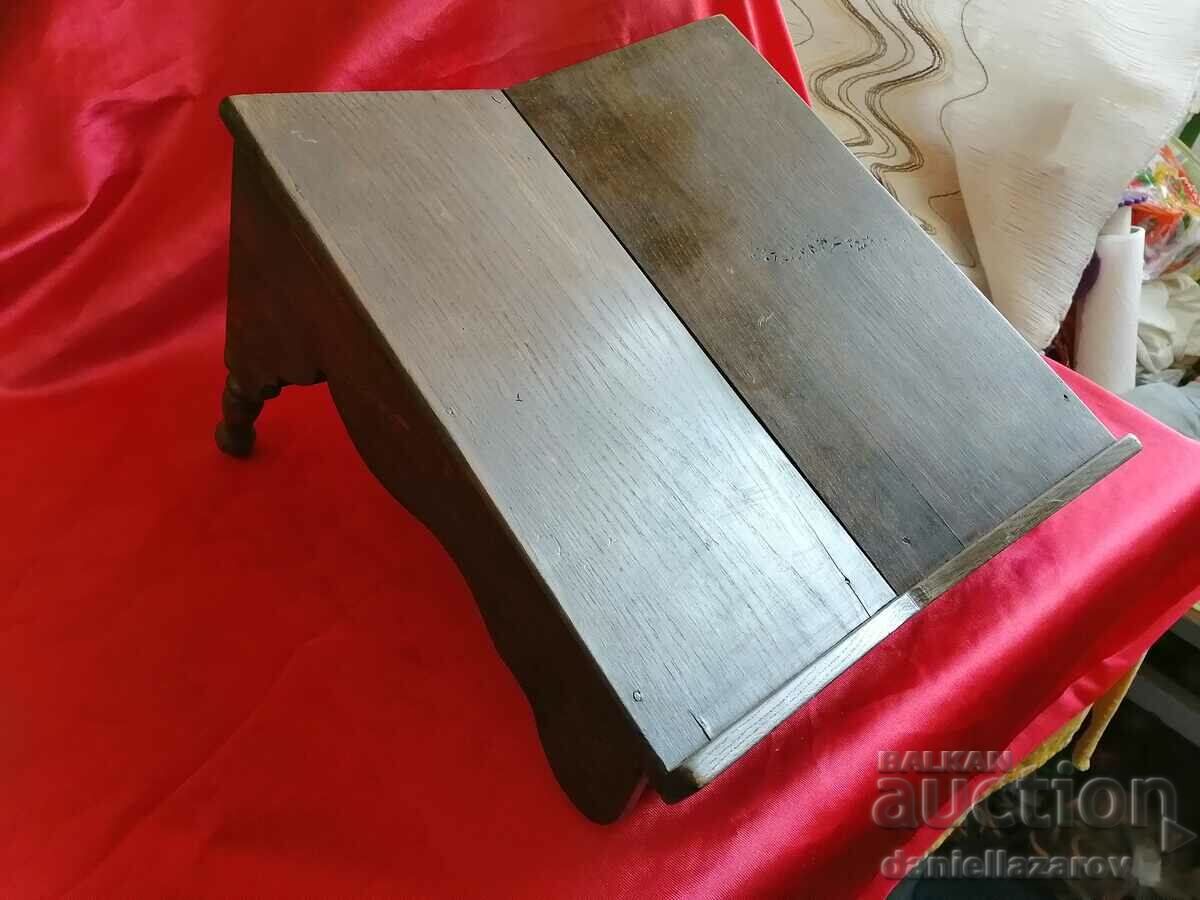 Ancient Wooden Stand for Reading a Book, Bible, Koran