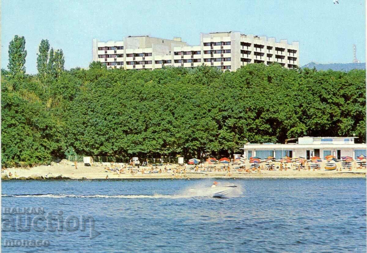 Παλιά καρτ ποστάλ - Druzhba Resort, Grand Hotel "Varna" με την παραλία