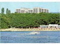Old postcard - Druzhba Resort, Grand Hotel "Varna" with the beach