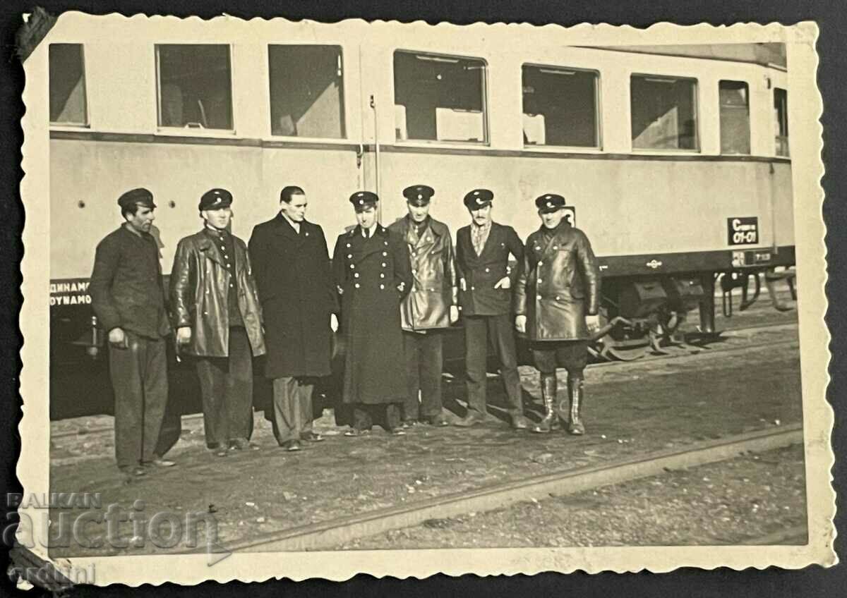 2822 Kingdom of Bulgaria train drivers Sofia Station BDZ 1940.