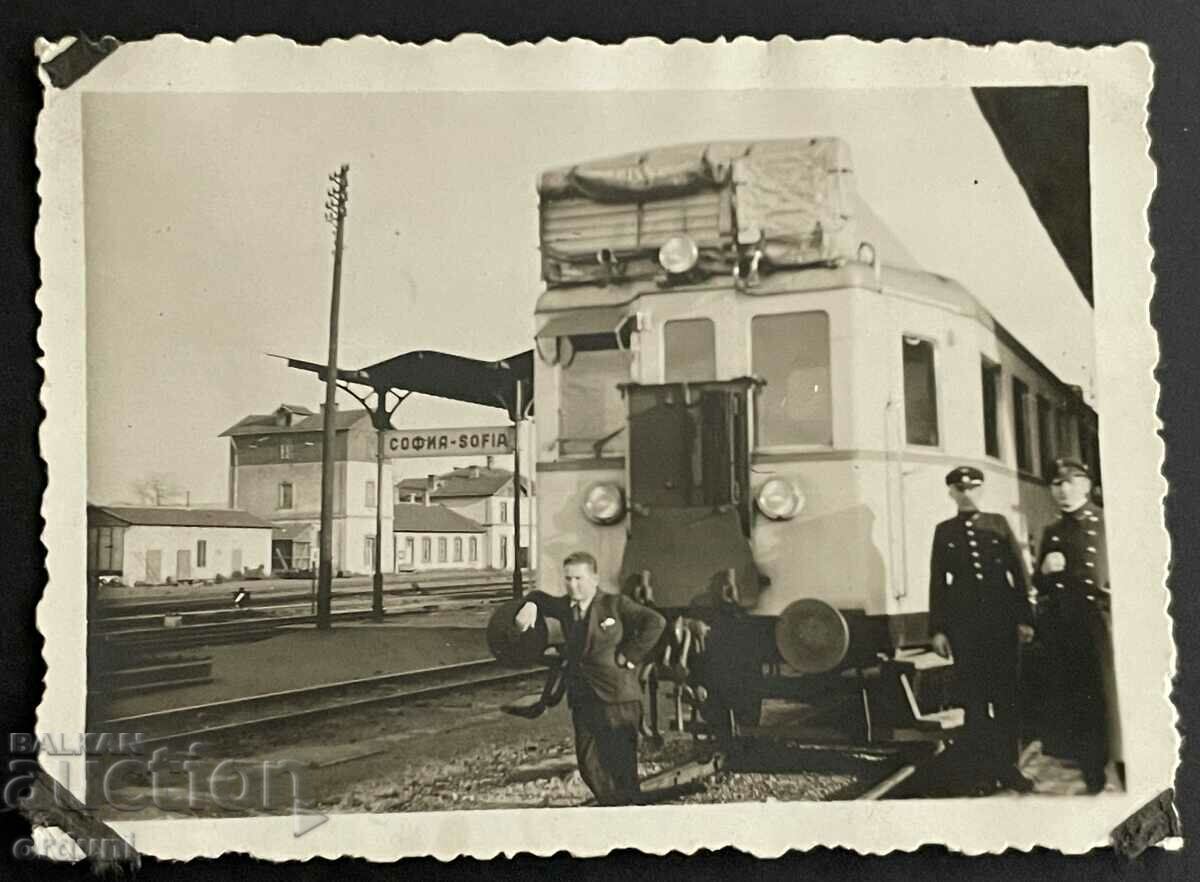 2824 Regatul Bulgariei locomotivă de tren BDZ gara Sofia 1940.