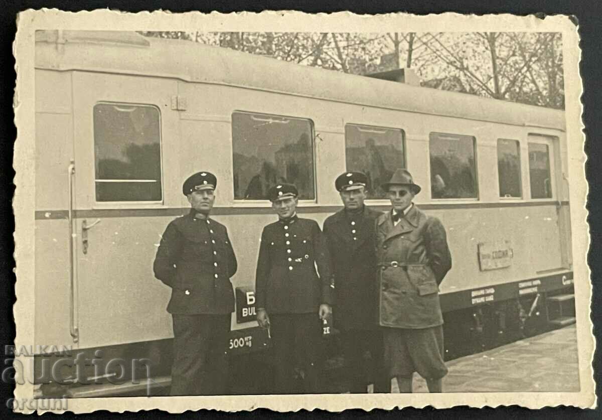 2826 Kingdom of Bulgaria train locomotive BDZ station Sofia 1940.